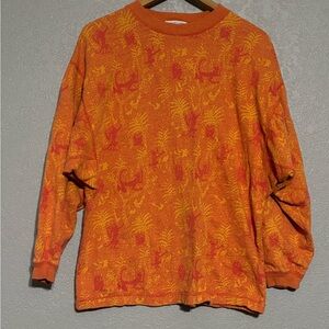 Christian de Castelnau Orange and Red Sweater